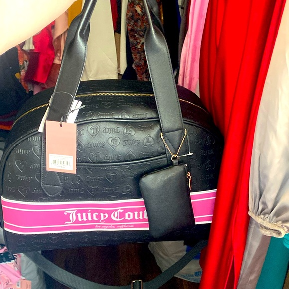 Juicy Couture Handbags - Juicy Couture Liquorice Fashionista Rosie Weekender Travel Bag NWT